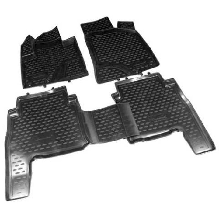 Коврики 3D в салон для Hyundai Santa Fe '10-12 CM, полиуретановые Element-Novline