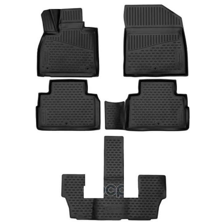 Коврики 3D в салон для Hyundai Palisade '19-, 8 мест, полиуретановые Element-Novline