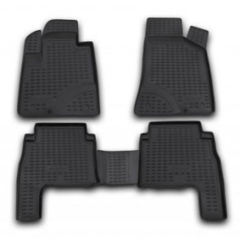 Коврики в салон для Hyundai Santa Fe '06-10 CM, полиуретановые Element-Novline