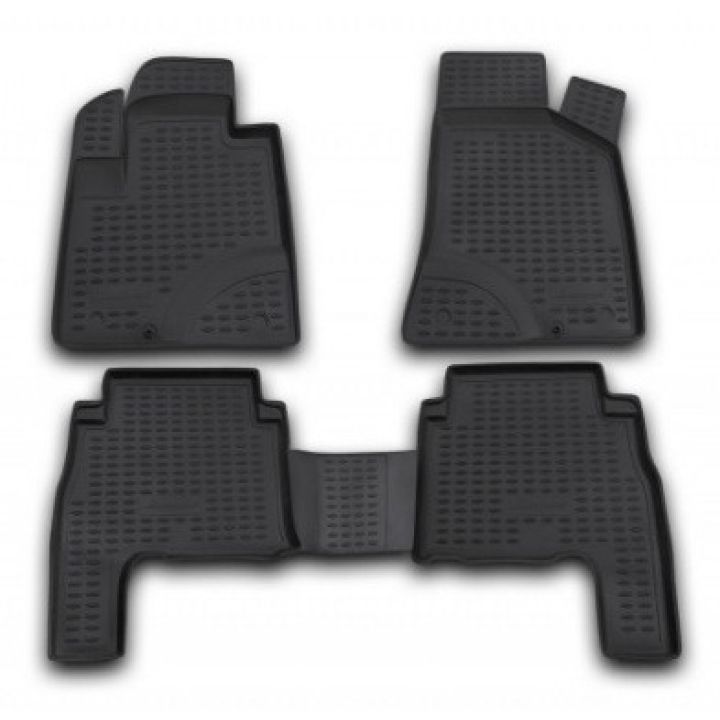 Коврики в салон для Hyundai Santa Fe '06-10 CM, полиуретановые Element-Novline