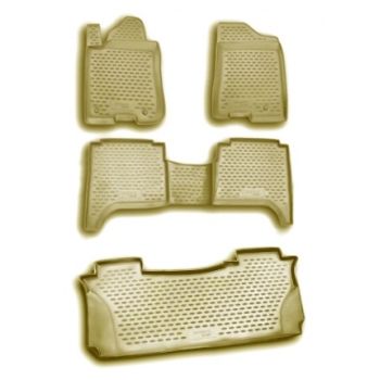 Коврики в салон для Infiniti QX56 '04-10 бежевые, полиуретановые Element-Novline