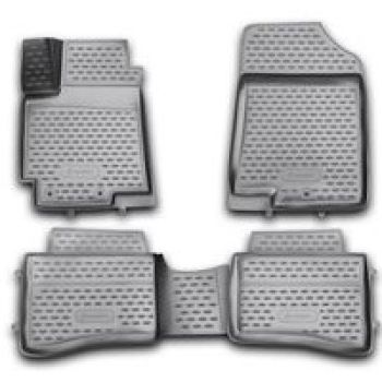 Коврики 3D в салон для Kia Rio '11-15, полиуретановые Element-Novline