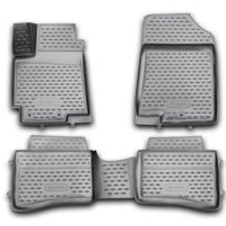 Коврики 3D в салон для Kia Rio '11-15, полиуретановые Element-Novline