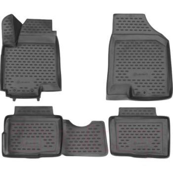 Коврики 3D в салон для Kia Soul '09-13, полиуретановые Element-Novline