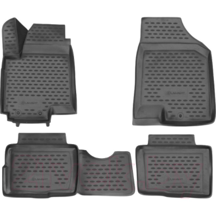 Коврики 3D в салон для Kia Soul '09-13, полиуретановые Element-Novline