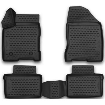 Коврики 3D в салон для Lada (Ваз) Vesta '15-, полиуретановые Element-Novline