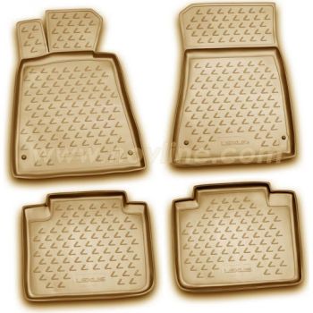 Коврики в салон для Lexus GS '05-12 бежевые, полиуретановые Element-Novline