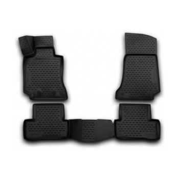 Коврики 3D в салон для Mercedes C-class W205 '14-, полиуретановые Element-Novline