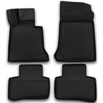 Коврики 3D в салон для Mercedes GLK-Class X204 '09-15, полиуретановые Element-Novline