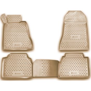 Коврики в салон для Mercedes E-Class W210 '95-02 бежевые, полиуретановые Element-Novline