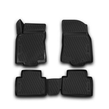 Коврики 3D в салон для Nissan X-Trail (T32) '14-, полиуретановые Element-Novline