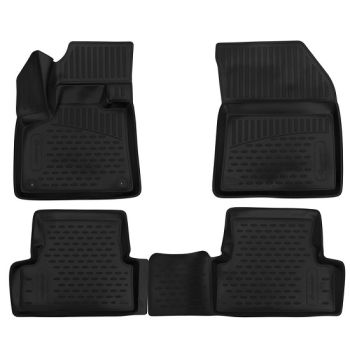 Коврики 3D в салон для Peugeot 3008 '17-, полиуретановые Element-Novline