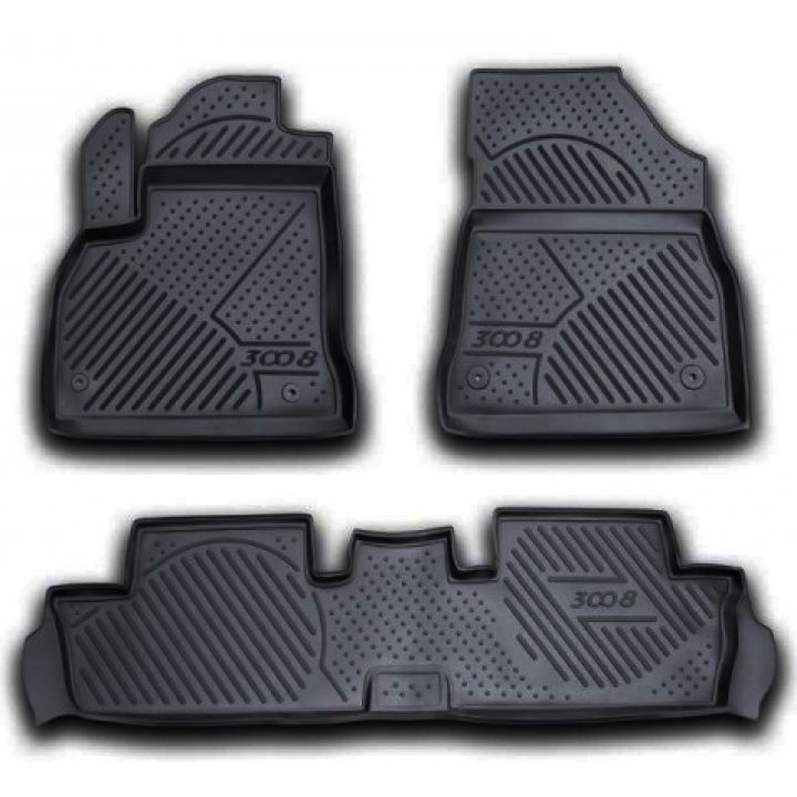 Коврики в салон для Peugeot 3008 '09-16, полиуретановые Element-Novline