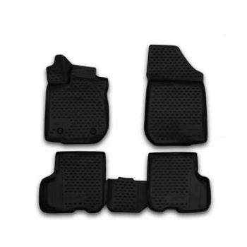 Коврики 3D в салон для Renault Logan '13-, полиуретановые Element-Novline