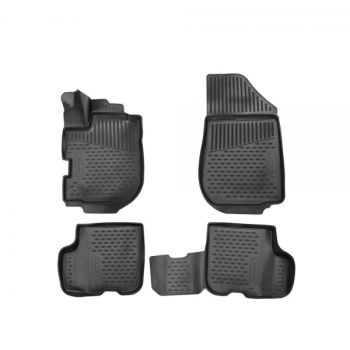 Коврики 3D в салон для Renault Logan '16-, полиуретановые Element-Novline