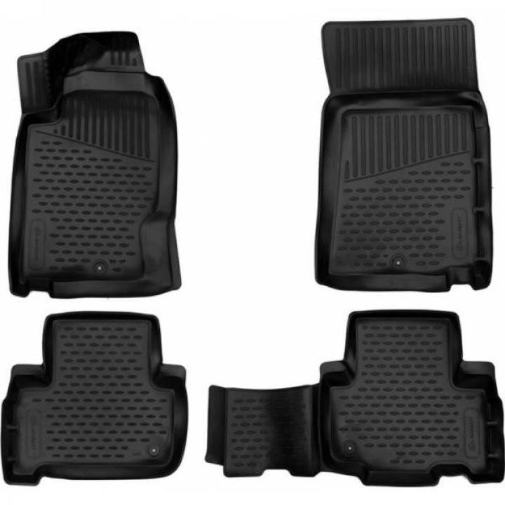 Коврики 3D в салон для Ssangyong Rexton 3 '13-17, полиуретановые Element-Novline