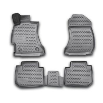 Коврики 3D в салон для Subaru Forester '13-18, полиуретановые Element-Novline