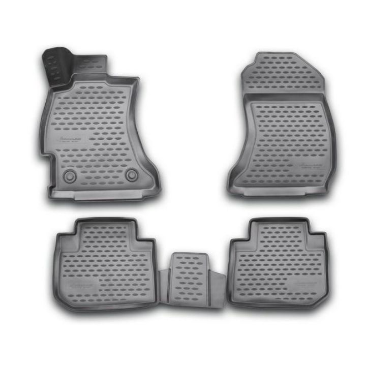 Коврики 3D в салон для Subaru Forester '13-18, полиуретановые Element-Novline
