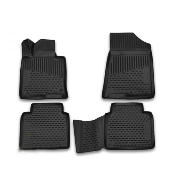 Коврики 3D в салон для Tesla Model S '12-, полиуретановые Element-Novline