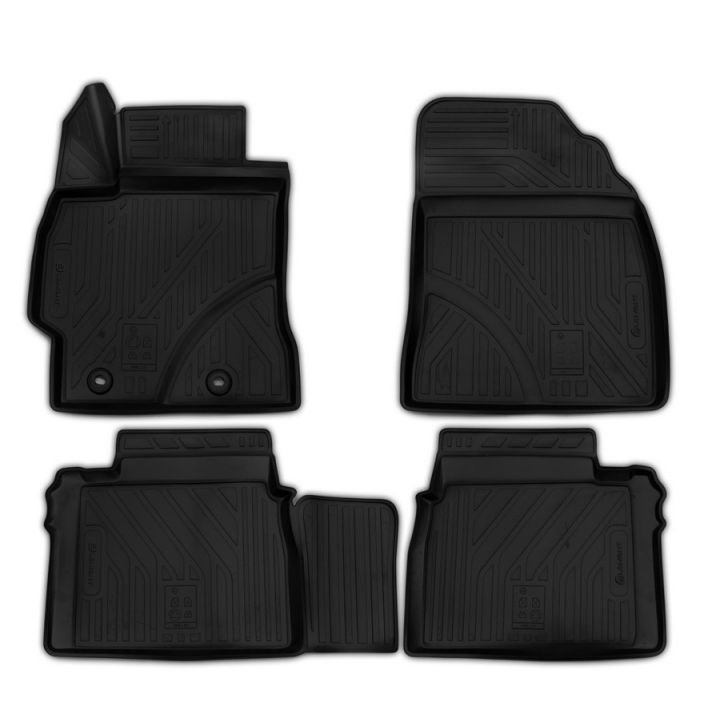Коврики 3D в салон для Toyota Corolla с 2013-2018, полиуретановые Element-Novline