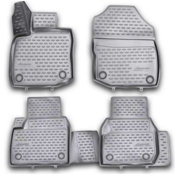 Коврики 3D в салон для Toyota Fortuner 2015-, полиуретановые Element-Novline