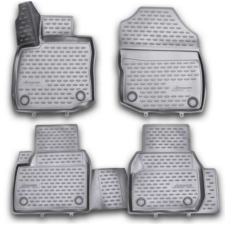 Коврики 3D в салон для Toyota Fortuner 2015-, полиуретановые Element-Novline