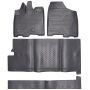Коврики 3D в салон для Toyota Sienna 3 '11-, серые, полиуретановые Element-Novline