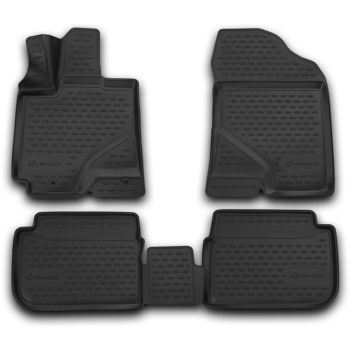 Коврики 3D в салон для Toyota Corolla '07-12 Америка, полиуретановые Element-Novline