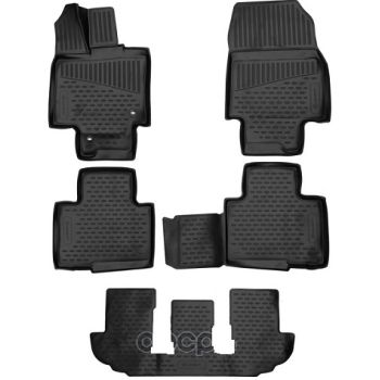 Коврики 3D в салон для Toyota Highlander XU70 '20-, полиуретановые Element-Novline