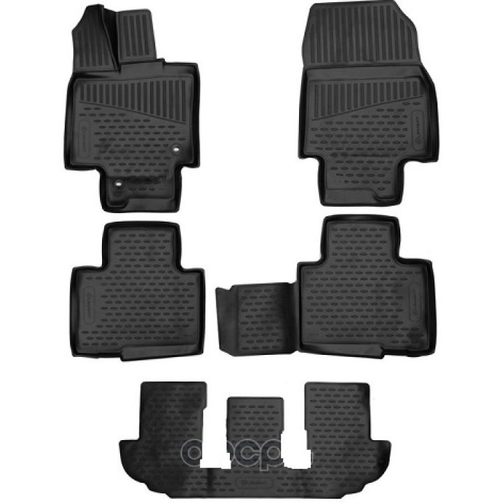 Коврики 3D в салон для Toyota Highlander XU70 '20-, полиуретановые Element-Novline