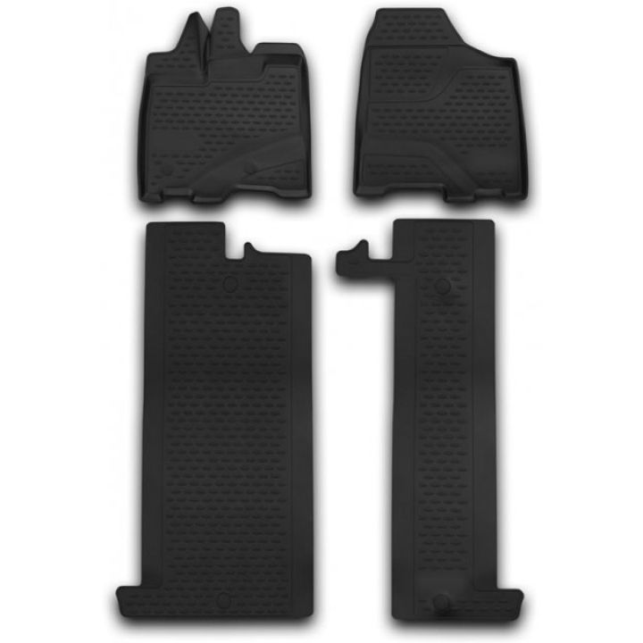 Коврики 3D в салон для Toyota Sienna 3 '11-12, полиуретановые Element-Novline