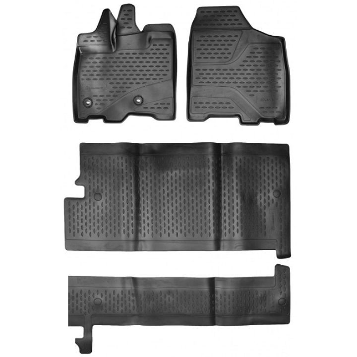 Коврики 3D в салон для Toyota Sienna 3 '13-, полиуретановые Element-Novline