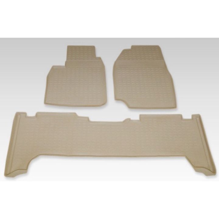 Коврики в салон для Toyota Land Cruiser 100 '98-07 бежевый, полиуретановые Element-Novline