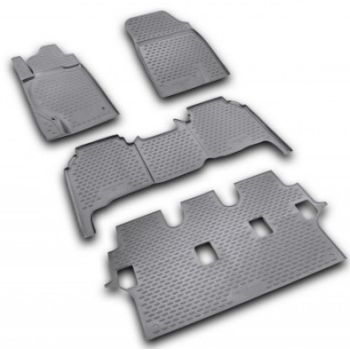 Килимки в салон для Toyota Land Cruiser 200 '07-12, поліуретанові Element-Novline