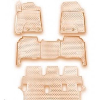 Килимки в салон для Toyota Land Cruiser 200 '12-, бежевий, поліуретанові Element-Novline