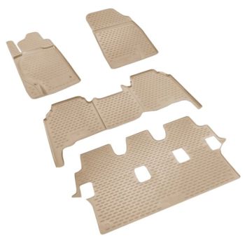 Килимки в салон для Toyota Land Cruiser 200 '07-12 бежевий, поліуретанові Element-Novline