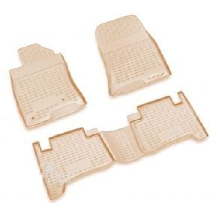 Коврики в салон для Toyota LC Prado 120 '03-09 бежевый, полиуретановые Element-Novline