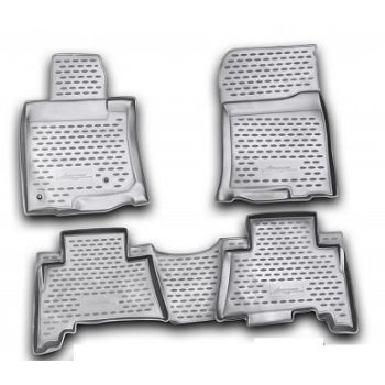 Коврики в салон для Toyota LC Prado 150 '10-13 серые, полиуретановые Element-Novline