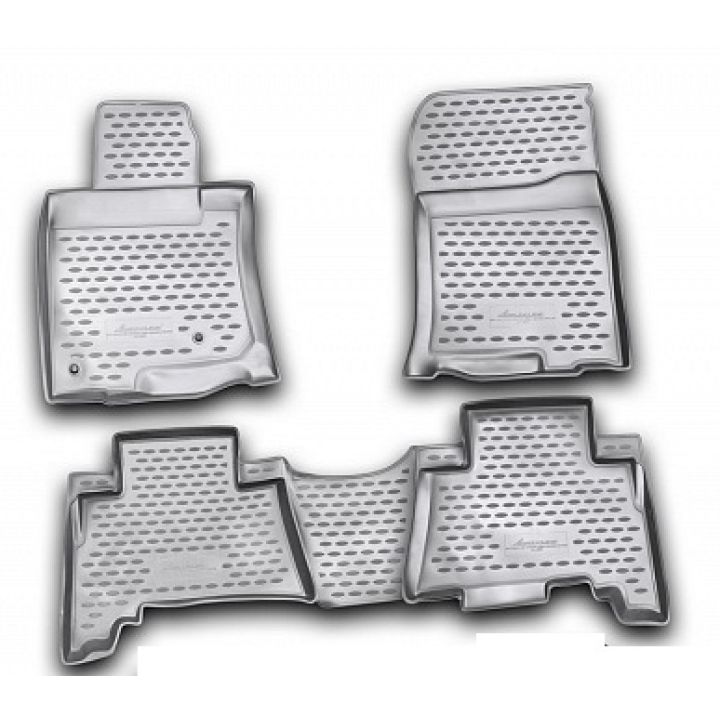 Коврики в салон для Toyota LC Prado 150 '10-13 серые, полиуретановые Element-Novline