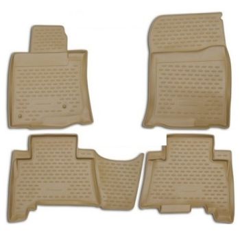 Коврики в салон для Toyota LC Prado 150 '10-13 бежевые, полиуретановые Element-Novline