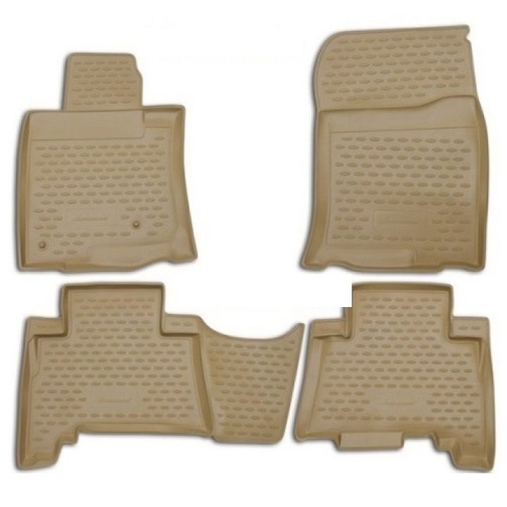 Коврики в салон для Toyota LC Prado 150 '10-13 бежевые, полиуретановые Element-Novline