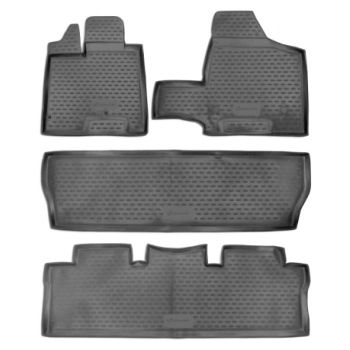 Коврики в салон для Toyota Sienna 2 '03-10 серые, полиуретановые Element-Novline