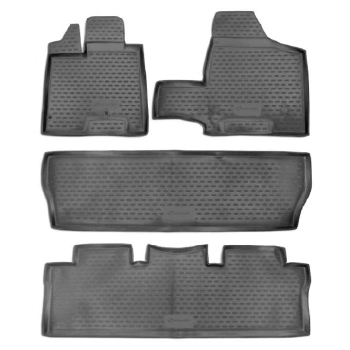 Коврики в салон для Toyota Sienna 2 '03-10 серые, полиуретановые Element-Novline