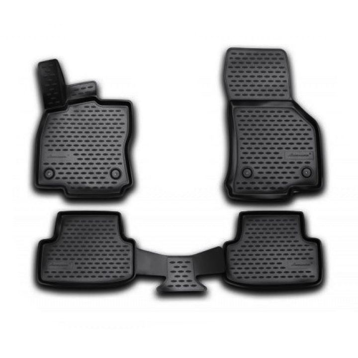 Коврики 3D в салон для Volkswagen Golf VII '12-20, полиуретановые Element-Novline