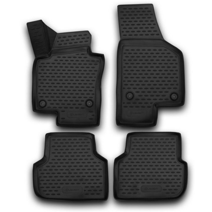Коврики 3D в салон для Volkswagen Jetta 6 '10-19, полиуретановые Element-Novline