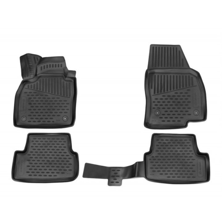 Коврики 3D в салон для Volkswagen Polo '17-, полиуретановые Element-Novline