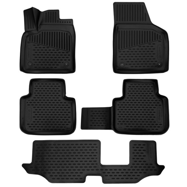 Коврики 3D в салон для Volkswagen Teramont 2016-, полиуретановые Element-Novline