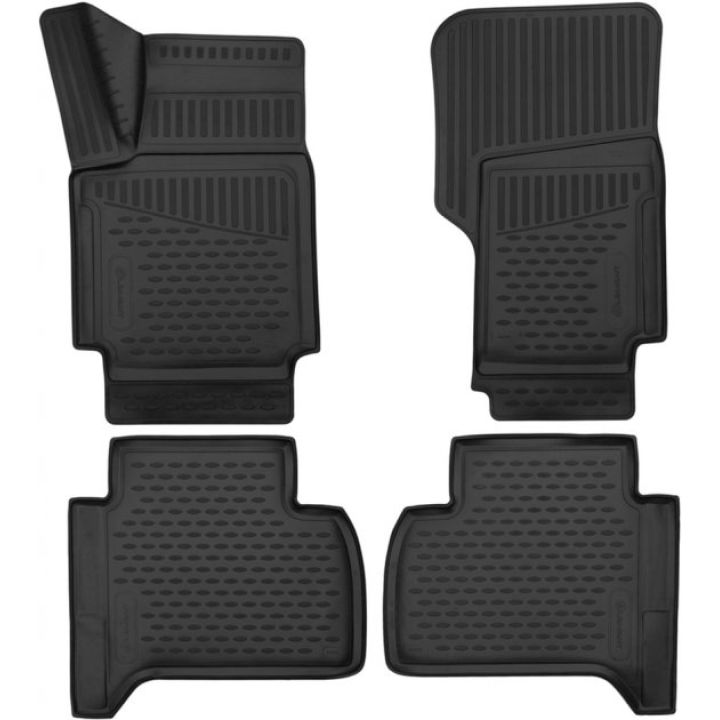 Коврики 3D в салон для Volkswagen Amarok '10-, полиуретановые Element-Novline