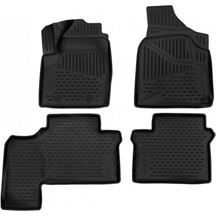 Коврики 3D в салон для Volkswagen Sharan '95-10, полиуретановые Element-Novline