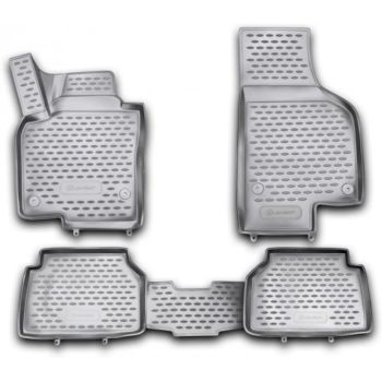 Коврики 3D в салон для Volkswagen Tiguan '07-16, полиуретановые Element-Novline